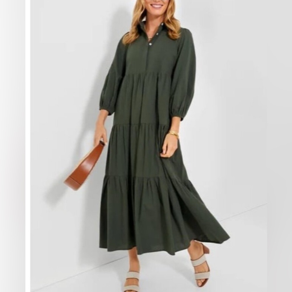 Pomander Place Sedona Sage Mabel Maxi Dress – Green Cotton (Size M, NWT)